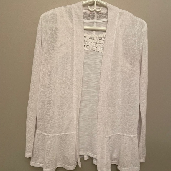 2 pieces! White Cardigan and matching tank top - Picture 1 of 9